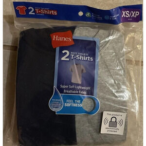 Hanes Boys Tagless T-Shirts Cool Wicking Comfort Soft‎ Size XS (4-5) XP NEW